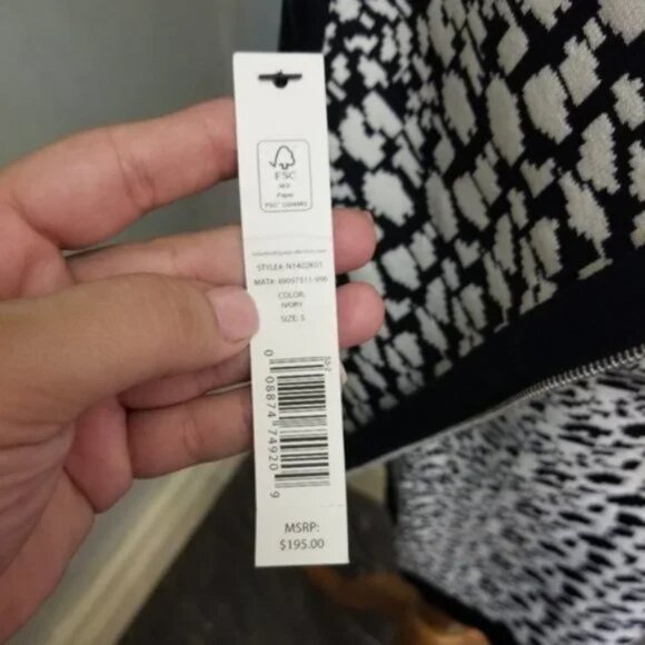 NWT Robbi & Nikki animal printed sweater dress size S Petite (310) - Picture 6 of 6